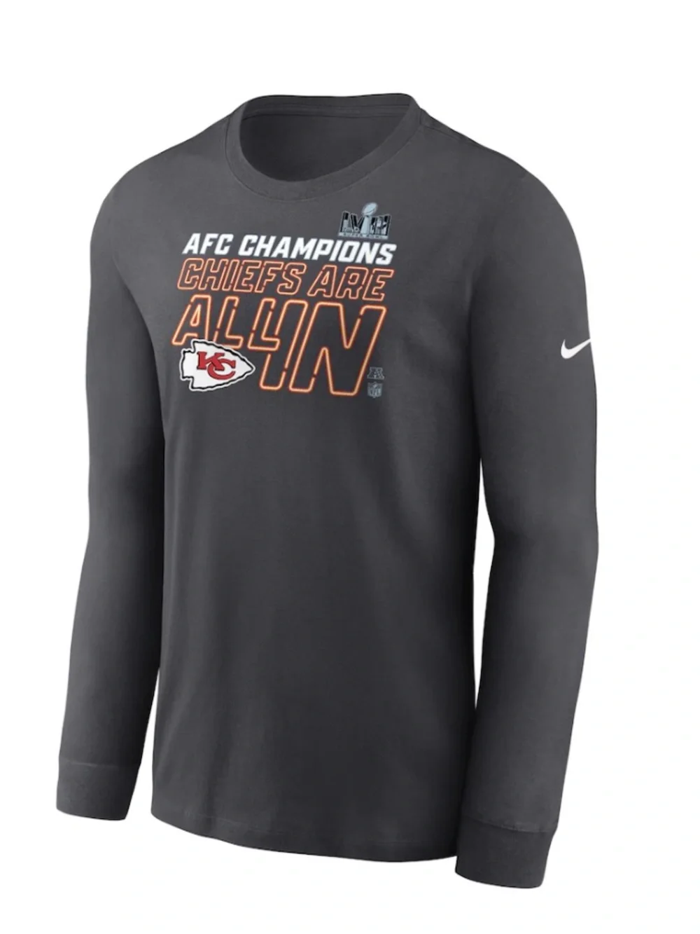 Nike Kansas City Chiefs AFC Champions Locker Room Trophy Long Sleeve Shirt